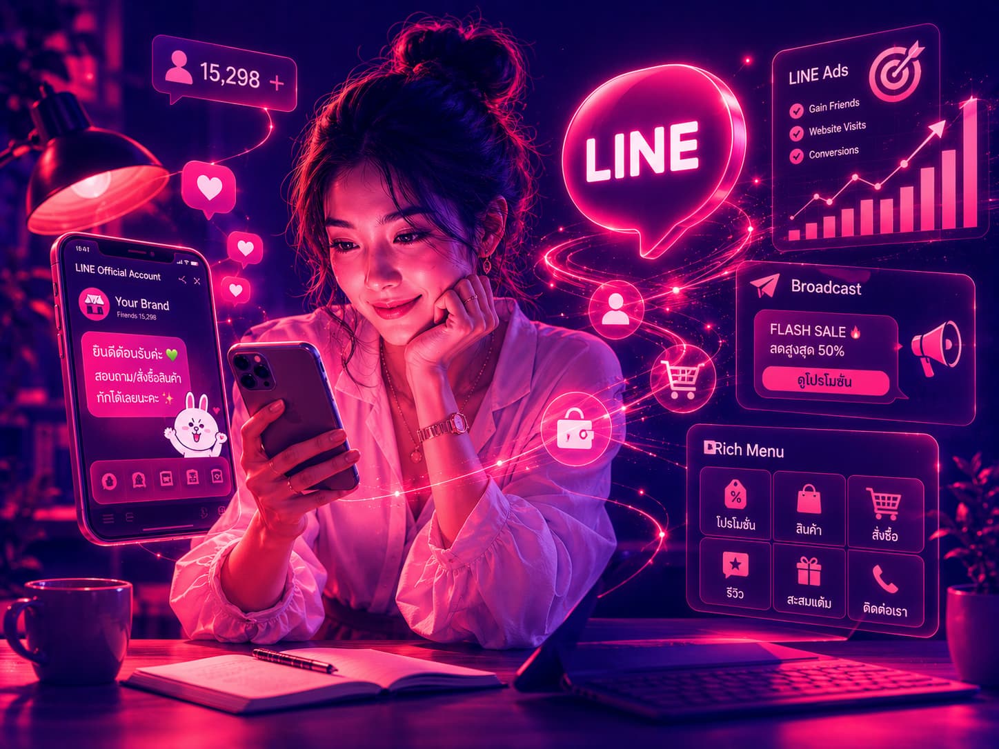 บริการรับทำโฆษณา LINE ครบวงจร (LINE Ads & OA)