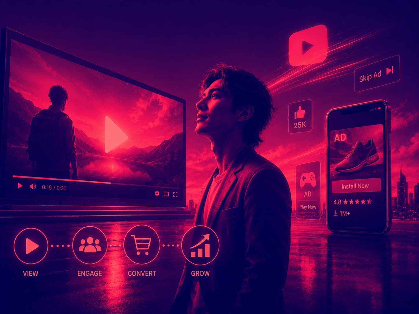 บริการโฆษณา YouTube Ads และ In-App Ads