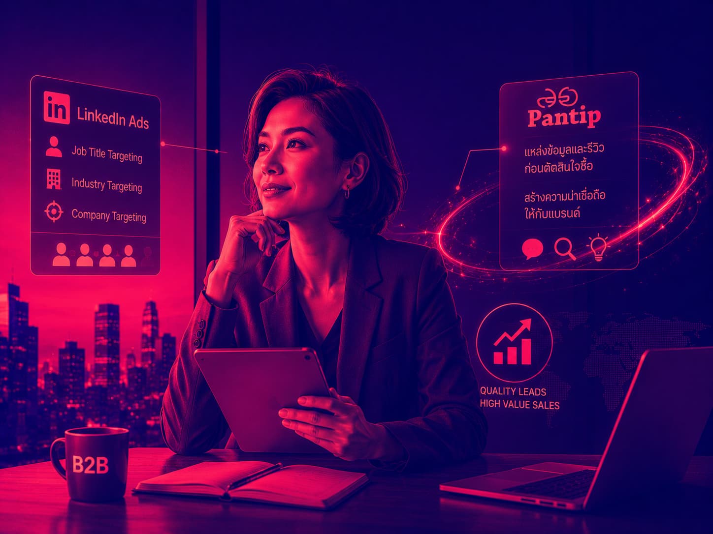 รับทำโฆษณา LinkedIn และ Pantip เจาะกลุ่ม B2B